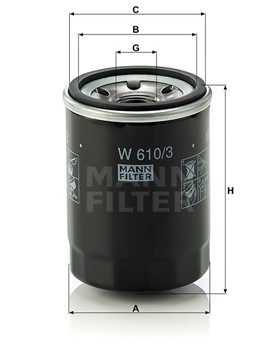 Filtr oleju MANN W 610/3