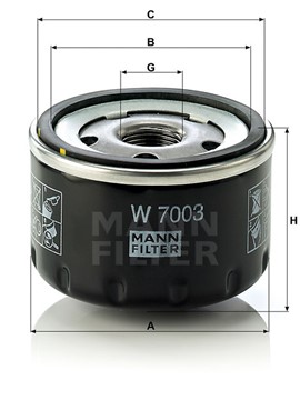 Filtr oleju MANN W 7003
